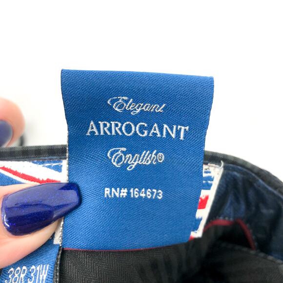 ENGLISH LAUNDRY Mens Dress Pants 31R Grey Blue Check NWOT - Picture 7 of 7